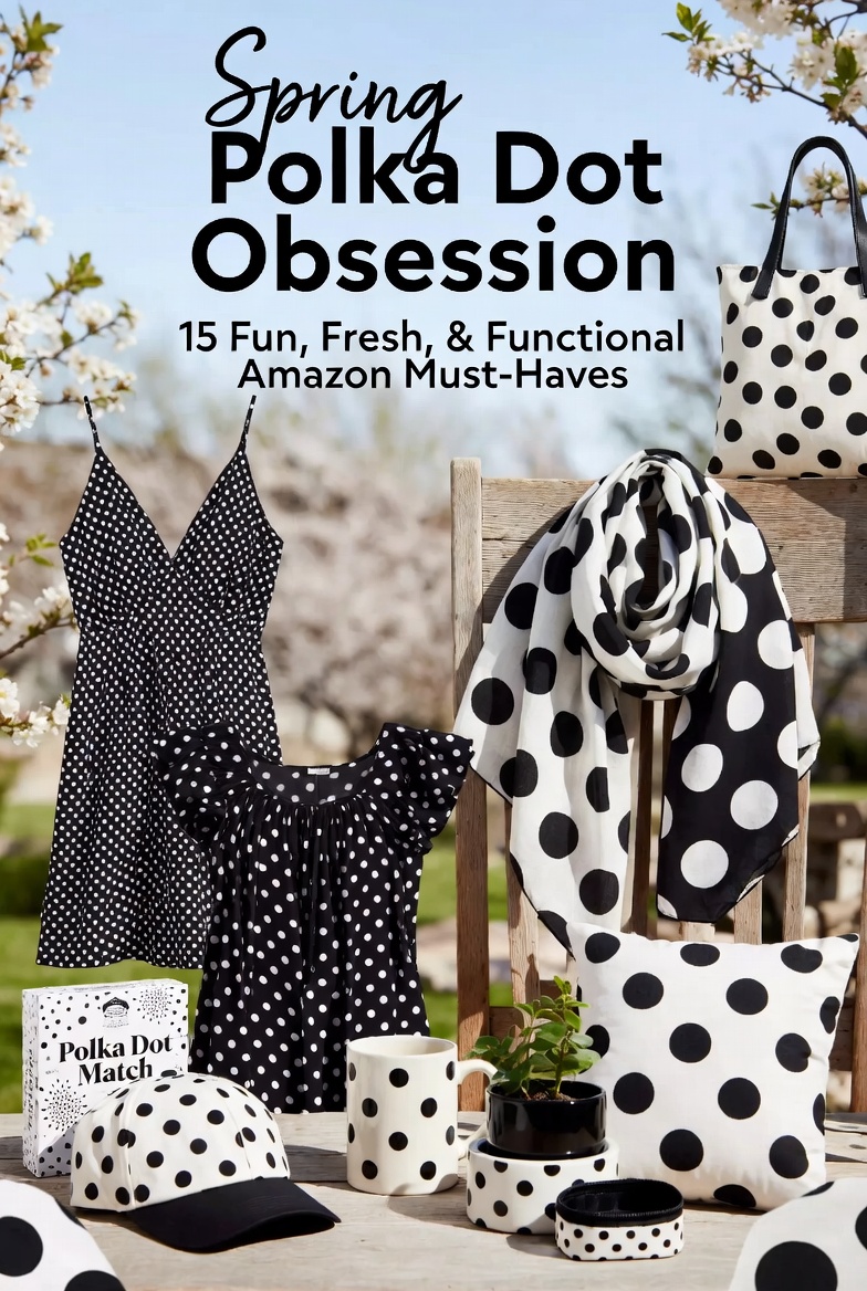 Spring Polka Dot Obsession: 15 Fun, Fresh, & Functional Amazon Must-Haves collection - 15 curated gift ideas for Spring